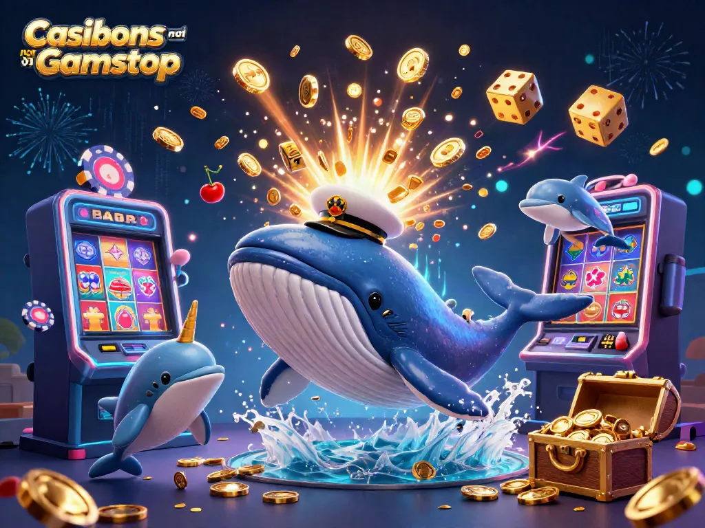 Celebrate wins at Casinos not on Gamstop with playful dolphins and a treasure-filled scene.