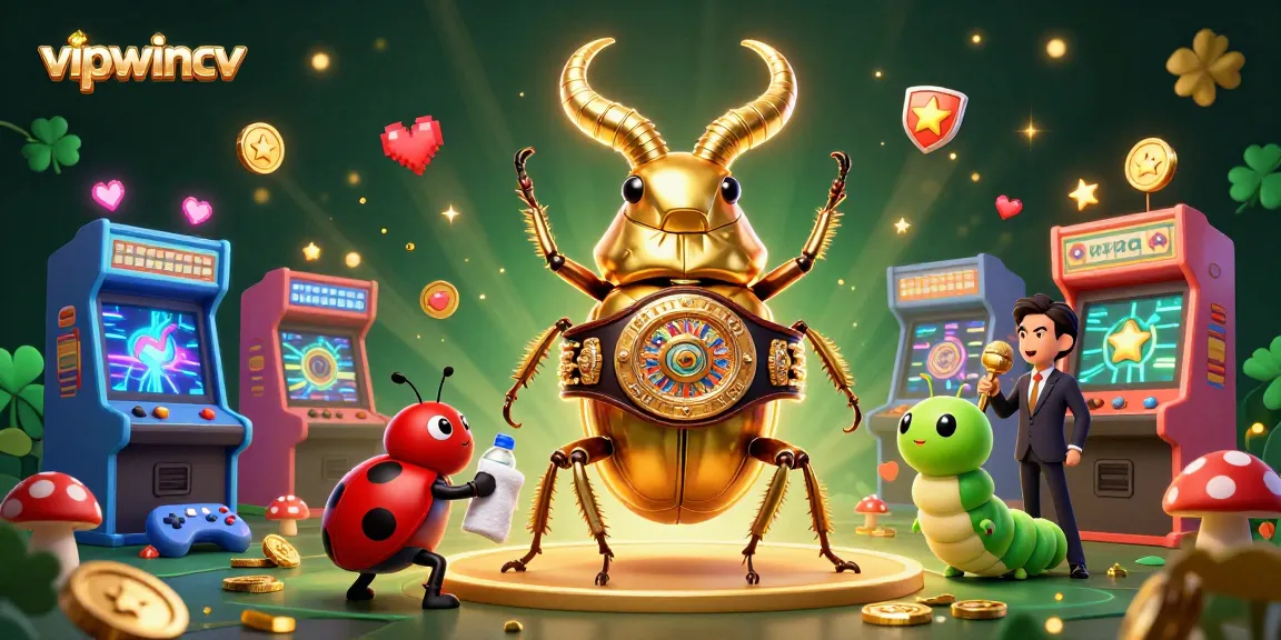Experience gaming excitement with vipwincv's dynamic characters in a colorful casino scene.