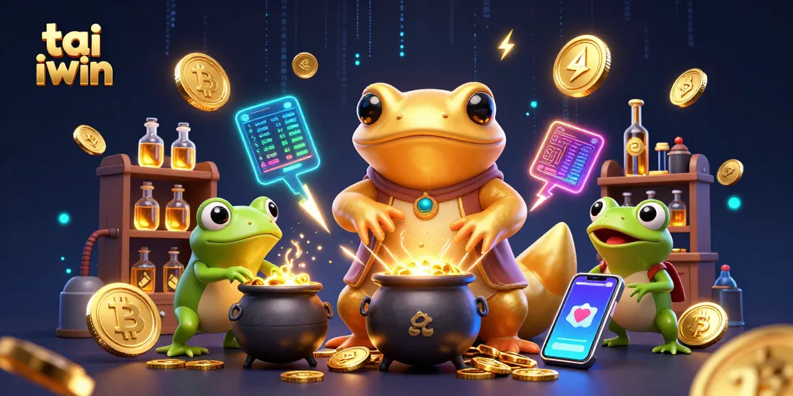 Engage with tai iwin as a golden salamander alchemist transforms treasures in a vibrant 3D scene.