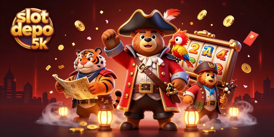 Spin and win with slot depo 5k in this vibrant casino scene filled with action.