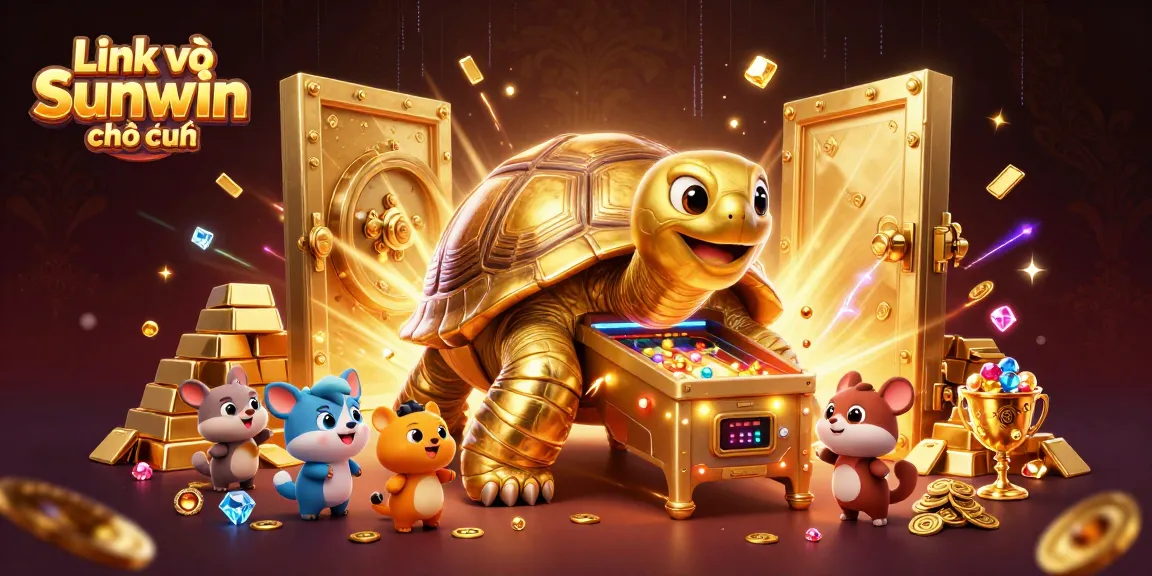 Spin the reels of exciting games at Link vào Sunwin chính thức with a vibrant 3D casino scene.